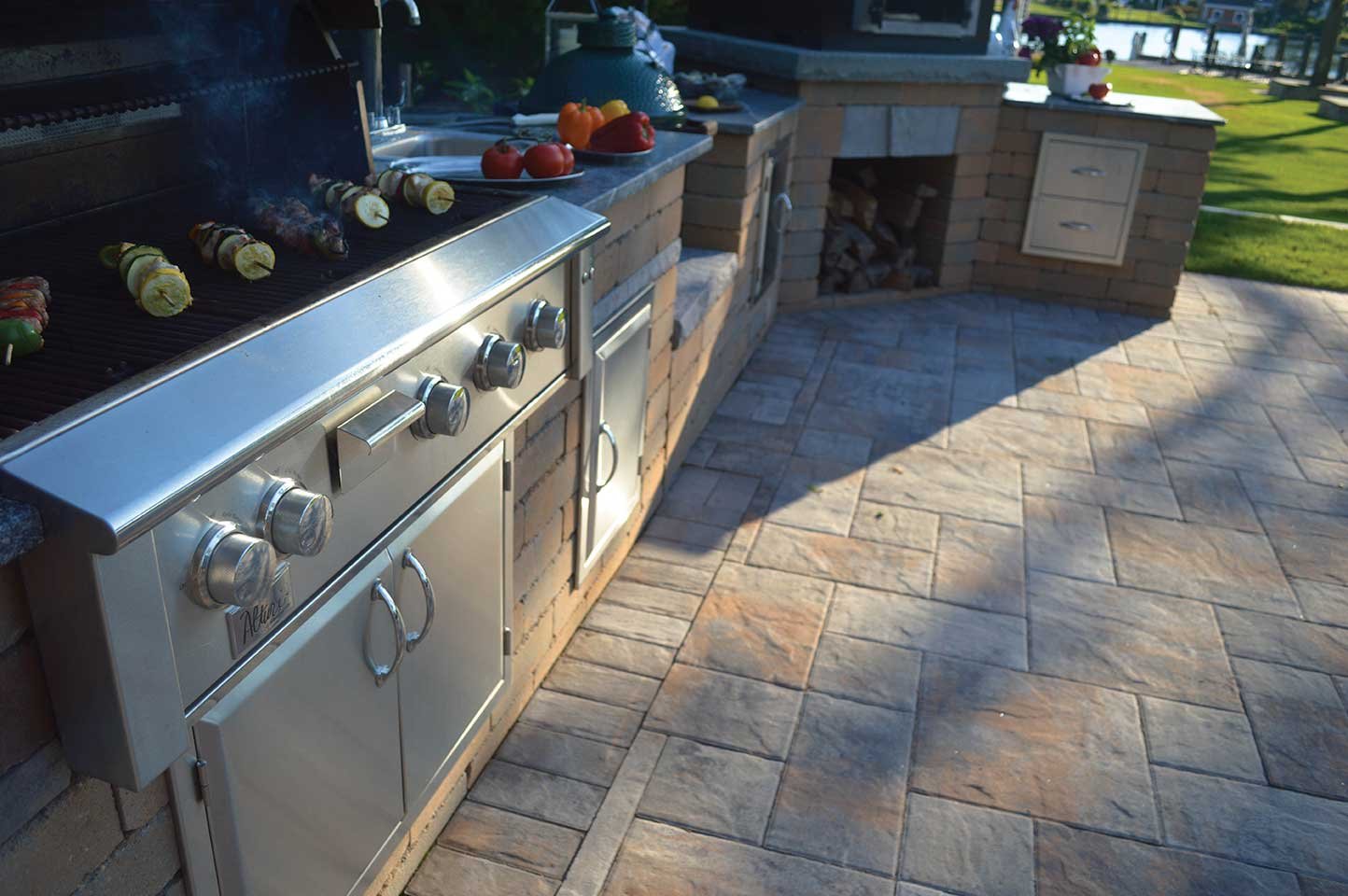 From Backyard to Kitchen with a Stone Grill Island